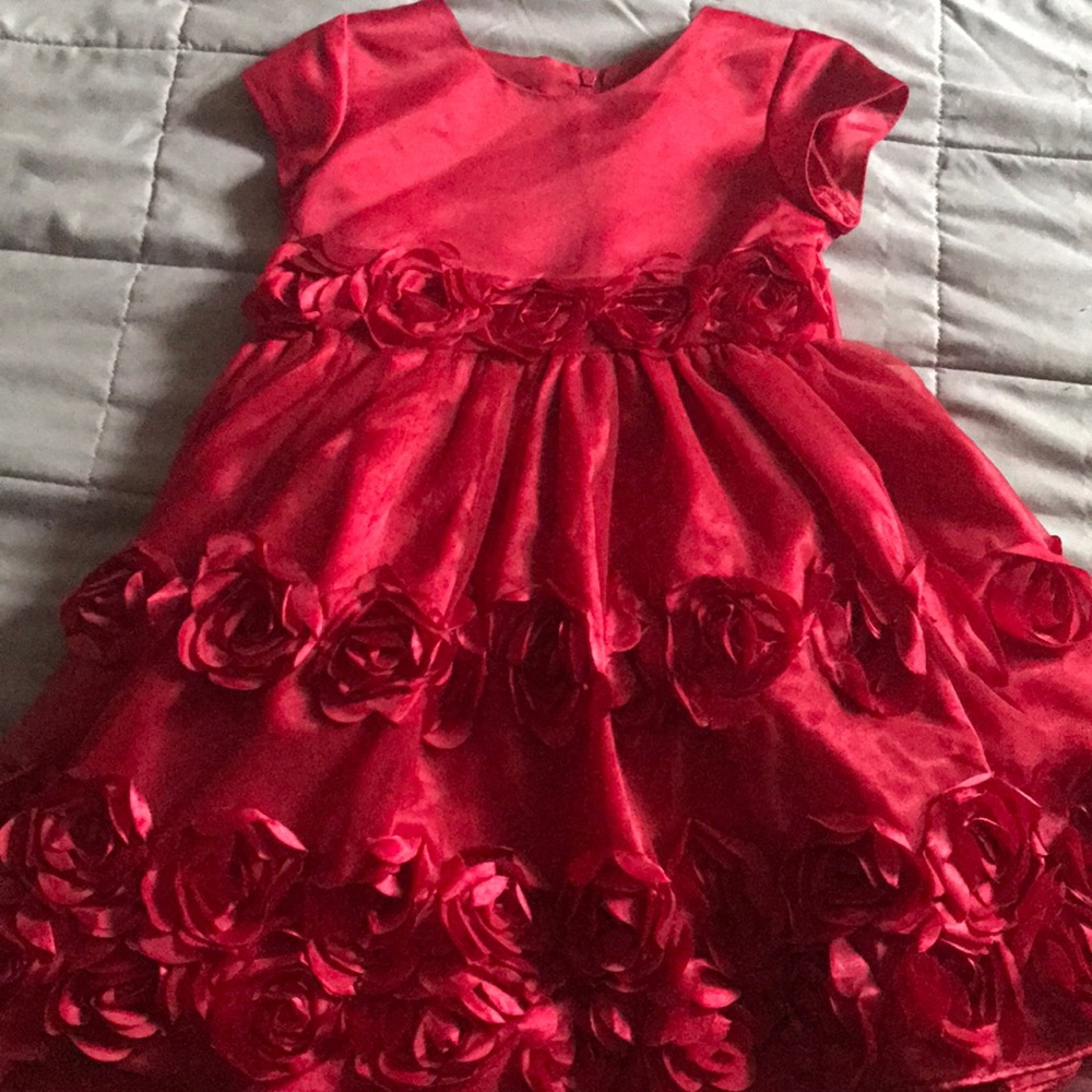 Beautiful red Holiday dress!! Bonnie Jean Macy's!